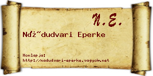 Nádudvari Eperke névjegykártya